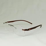 Jupiter Lens Eyeglasses Rim less frame Brown