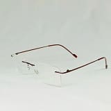 Jupiter Lens Eyeglasses Rim less frame Brown