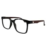 Jupiter Lens Eyeglasses Frame Square Black Brown