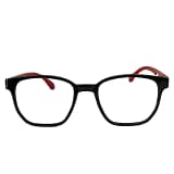 Jupiter Lens Eyeglasses Frame Square Black Red
