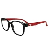 Jupiter Lens Eyeglasses Frame Square Black Red