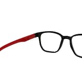 Jupiter Lens Eyeglasses Frame Square Black Red