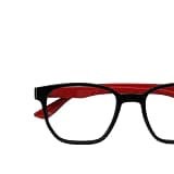 Jupiter Lens Eyeglasses Frame Square Black Red