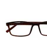 Jupiter Lens Eyeglasses Frame Rectangle Dark Brown Transparent