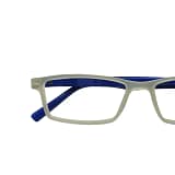 Jupiter Lens Eyeglasses Kids Frame Rectangle Matte White Blue Transparent