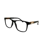 Jupiter Lens Eyeglasses Frame Square Black Honey Orange