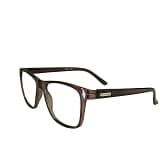 Jupiter Lens Eyeglasses Frame Square Brown Transparent