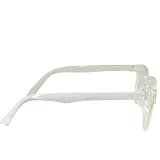 Jupiter Lens Eyeglasses Frame Browline White Transparent