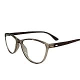 Jupiter Lens Eyeglasses Frame Cateye Brown Transparent