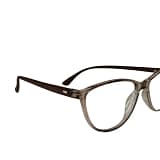 Jupiter Lens Eyeglasses Frame Cateye Brown Transparent