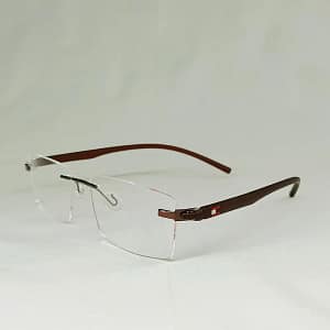 Jupiter Lens Eyeglasses Rim less frame Brown