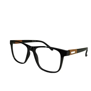 Jupiter Lens Eyeglasses Frame Square Black Honey Orange