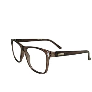 Jupiter Lens Eyeglasses Frame Square Brown Transparent