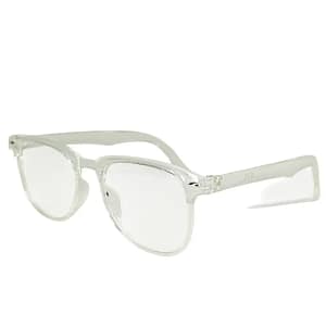 Jupiter Lens Eyeglasses Frame Browline White Transparent